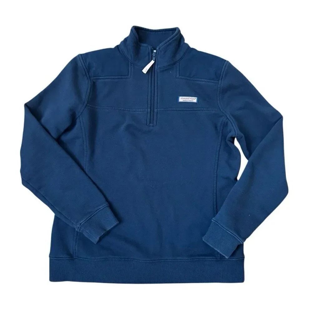 Vineyard Vines French Terry Shep Shirt QuarterโZip Sweatshirt Womens Size Small